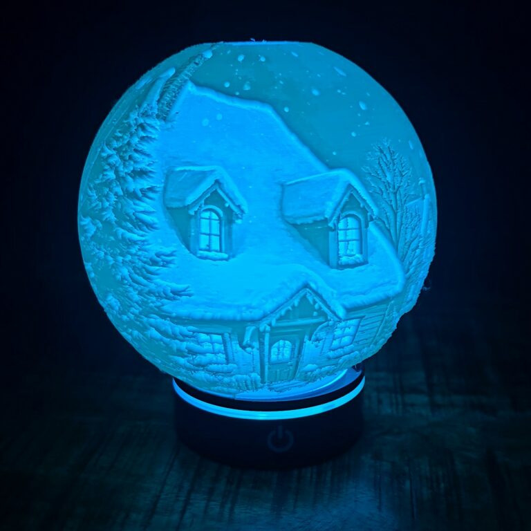 Sphere lithophane light source