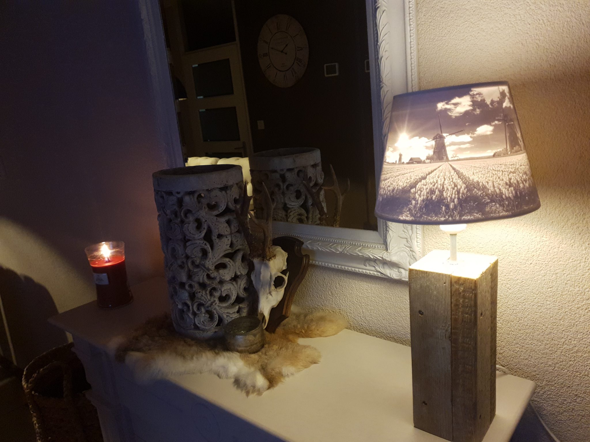 Lithophane lamp shade banner