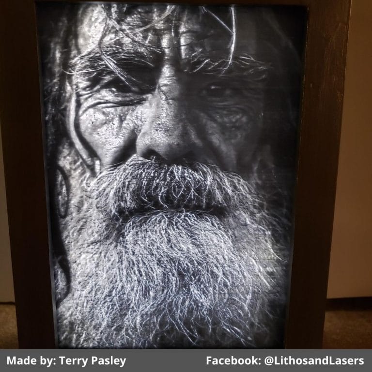 Solutech silver metal filament PLA old man