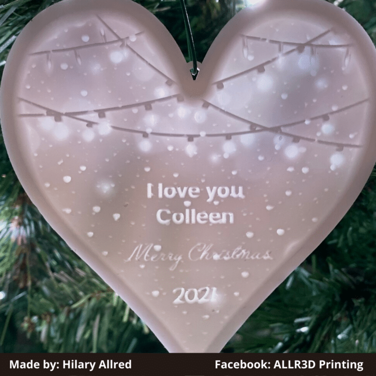 White Resin for lithophanes heart